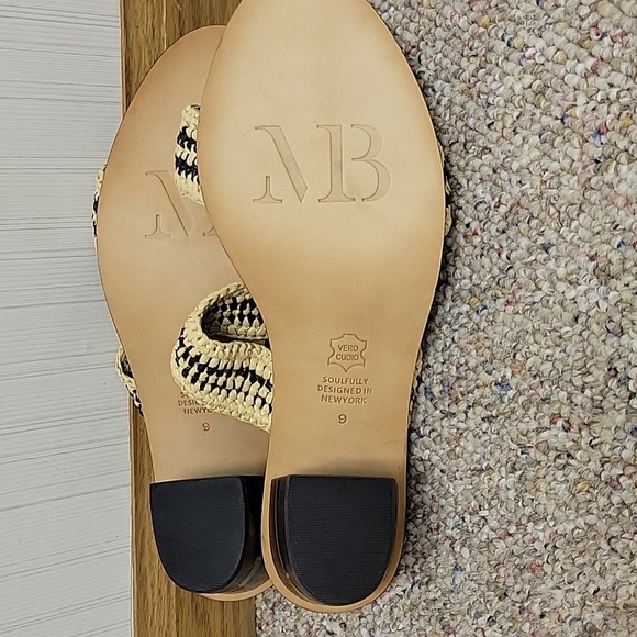 Matt Bernson Black and Cream Women's Sandals Ceylon Sz 9 NWOT - Picture 5 of 7